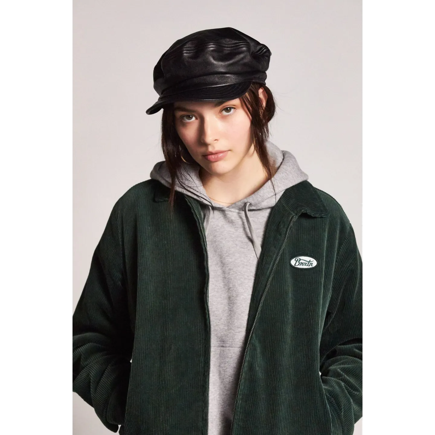 Casquette Marin Fiddler Unstructured Cuir Noir - Brixton Reference : 7797 | Chapellerie Traclet