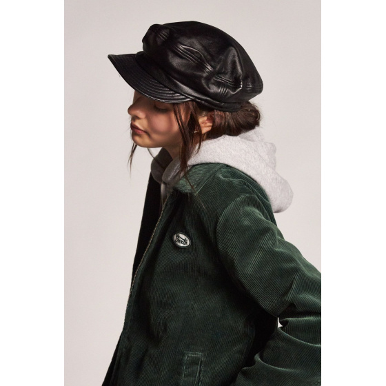 Casquette Marin Fiddler Unstructured Cuir Noir - Brixton Casquette Marin Fiddler Unstructured Cuir Noir - Brixton
