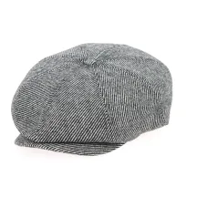 Brood Black & Grey Herringbone Cap - Brixton Reference: 7794 | Traclet Hat Shop