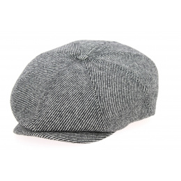 Brood Black & Grey Herringbone Cap - Brixton