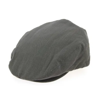 Casquette Plate Hooligan Carreaux Marron- Brixton Reference : 9717 | Chapellerie Traclet