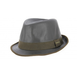 trilby leather hat