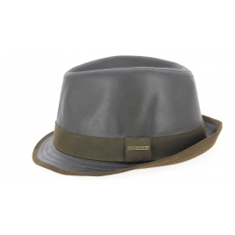 Brown Leather Trilby Hat Citrus - Stetson