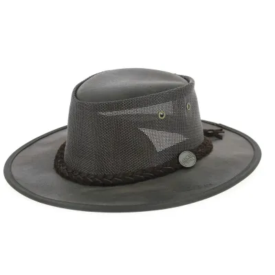 Chapeau Australien Foldaway Cooler Marron Huilé- Barmah Reference : 6931 | Chapellerie Traclet