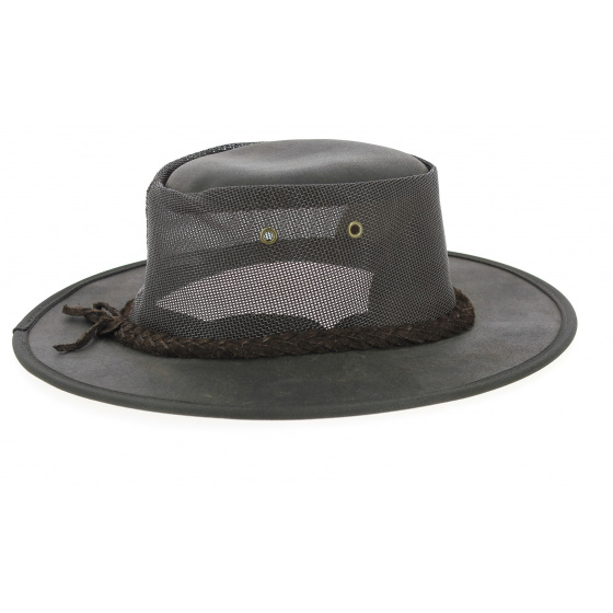 Chapeau Australien Foldaway Cooler Marron Huilé - Barmah