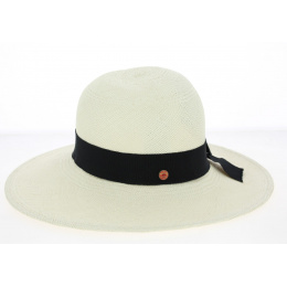 White Finja Panama Wide-Brimmed Hat -Mayser