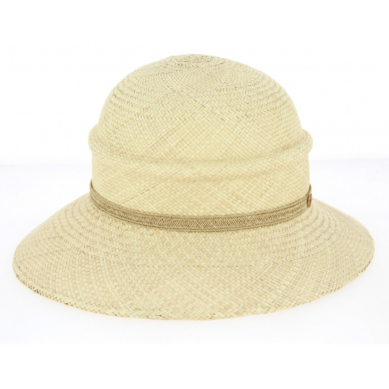 Natural Frederike Panama Wide-Brim Hat-Mayser
