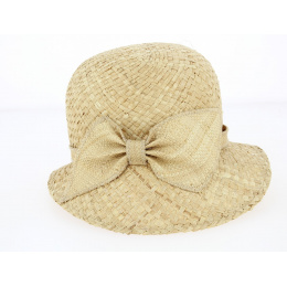 Alba Natural Straw Cloche Hat - Traclet