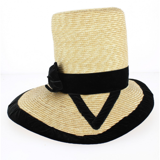Chapeau Haut de Forme Folklorique Paille- Traclet