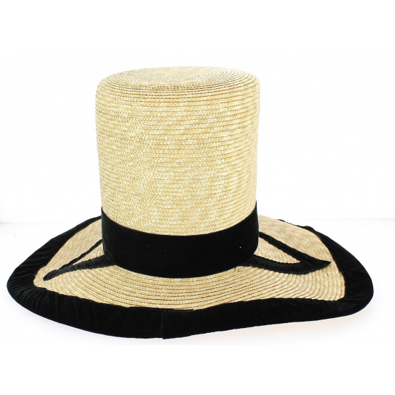 Chapeau Haut de Forme Folklorique Paille- Traclet