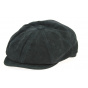 Black Leather Hatteras Newsboy Cap - Aussie Apparel
