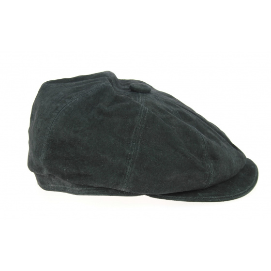 Casquette Hatteras Newsboy Cuir Noire - Aussie Apparel Casquette Hatteras Newsboy Cuir Noire - Aussie Apparel