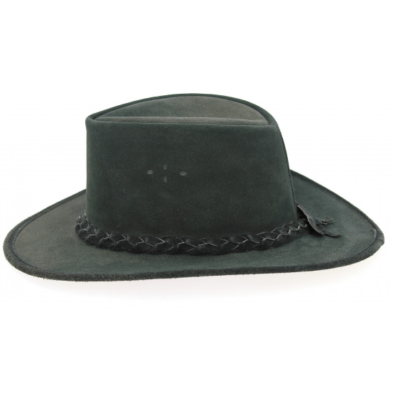 Chapeau Traveller Swagman Cuir Noir - Bc Hats  Chapeau Traveller Swagman Cuir Noir - Bc Hats