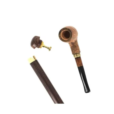 Brown briar pipe cane - Fayet Reference: 1782 | Chapellerie Traclet