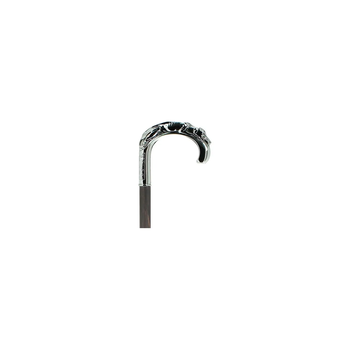 Curved cane with lying dog Reference: 1607 | Chapellerie Traclet