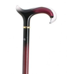 Burgundy plexiglass crutch cane - Fayet