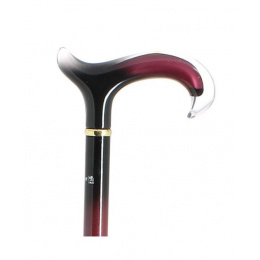 Burgundy plexiglass crutch cane - Fayet