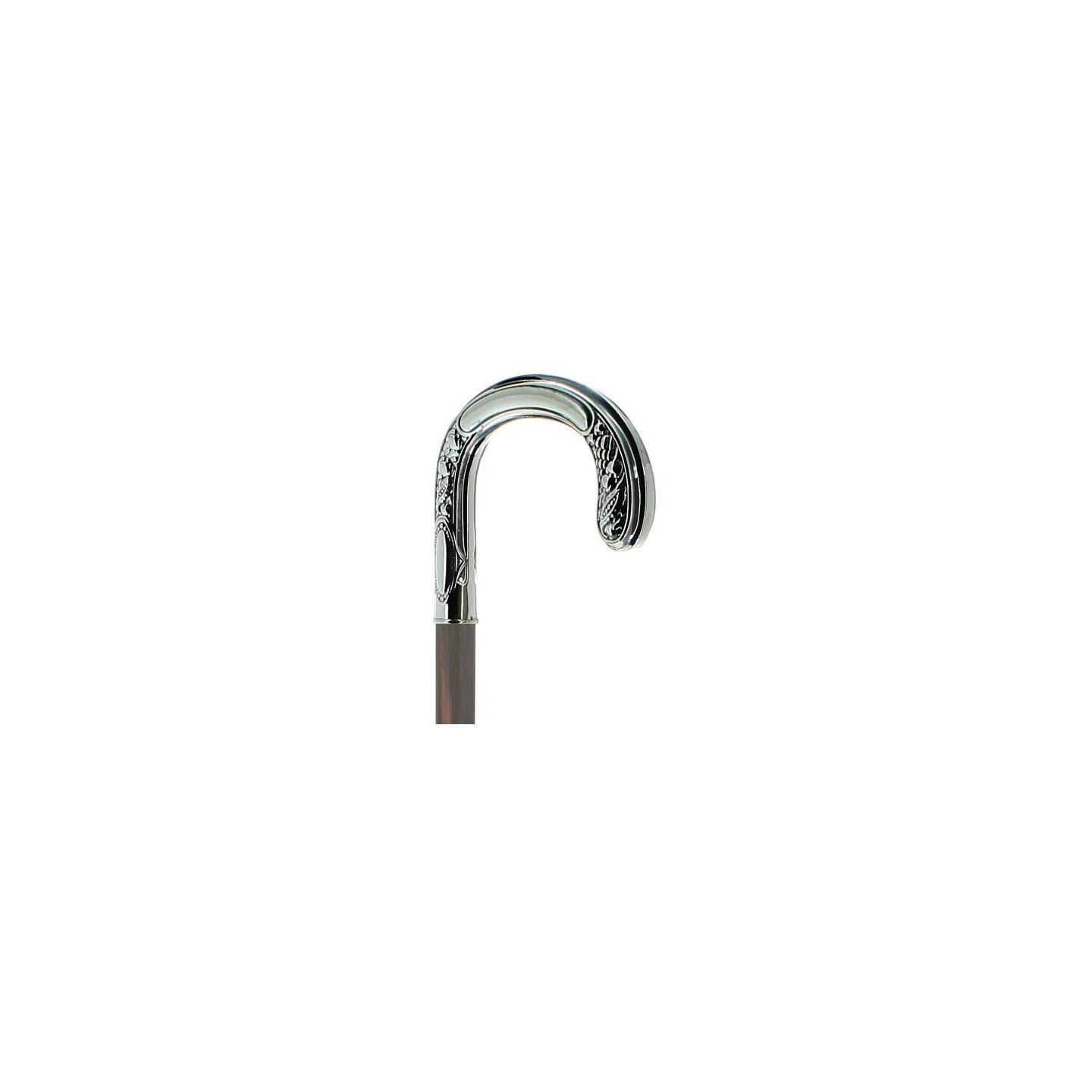 silver curved metal cane - Fayet Reference: 1606 | Traclet Hat Shop