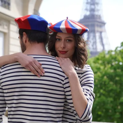 Béret Supporter Bleu/Ecru/Rouge - le Béret Français