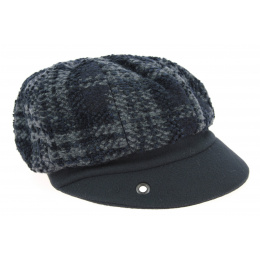 Casquette Gavroche Tartan Bleu Marine- Traclet