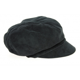 Newsboy Cap Elorine Black Velvet - Traclet