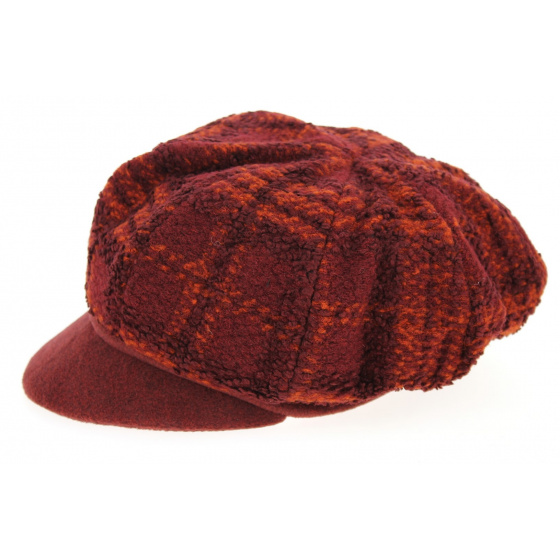 Casquette Gavroche Tartan Bordeaux- Traclet 