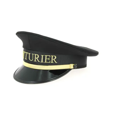 Casquette Voiturier Noir & Doré- Traclet  Reference : 9782 | Chapellerie Traclet