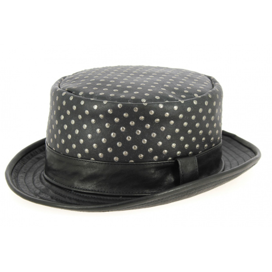 Chapeau Player Dandini Cuir Noir- Traclet  Chapeau Player Dandini Cuir Noir- Traclet