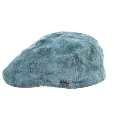 Casquette Bec de Canard Brentford Cuir Bleu - Göttmann Reference : 655 | Chapellerie Traclet