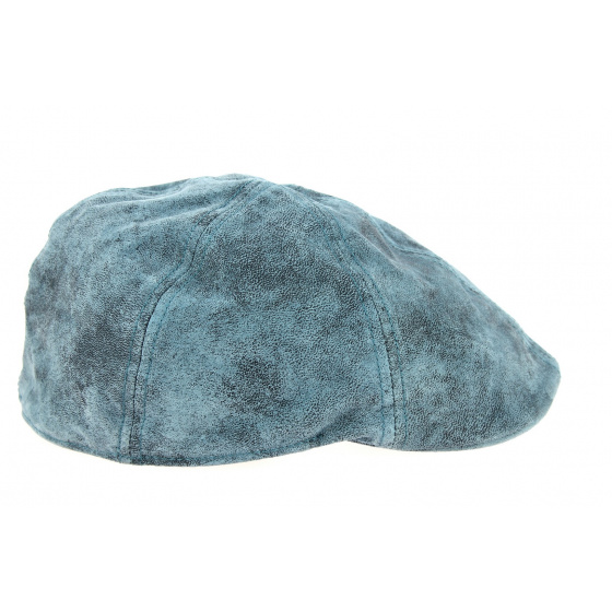 Brentford Duck Bill Leather Cap Blue - Göttmann