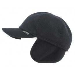 Monaco Gore-tex Wool Black Ear Flap Cap - Gottmann