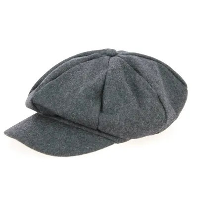 Casquette Gavroche Laine Anthracite - Traclet Reference : 6100 | Chapellerie Traclet