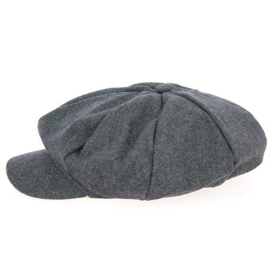 Anthracite Wool Newsboy Cap - Traclet