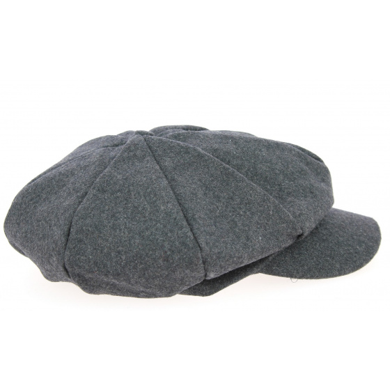 Anthracite Wool Newsboy Cap - Traclet
