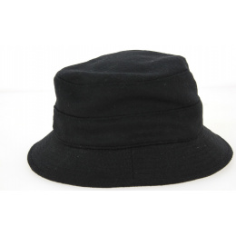 Gabria Wool & Cashmere Bucket Hat in Black - Traclet