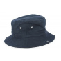 Navy Blue Cotton Bucket Hat - Large Size