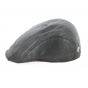 Brindisi Black Leather Flat Cap - Crambes