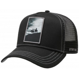 Black Trucker Silhouette Cap - Stetson