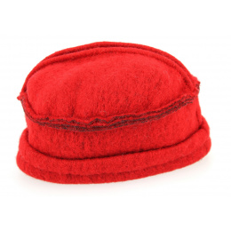Red Wool Valérie Hat - Traclet