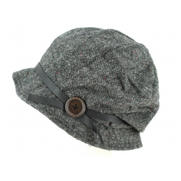 Dark Gray Olivia Cloche Hat - Traclet
