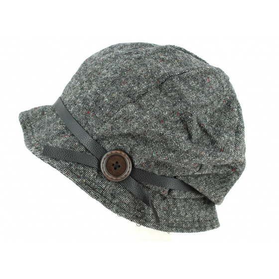 Dark Gray Olivia Cloche Hat - Traclet