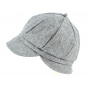 Deborah Wool & Cotton Cloche Hat in Gray - Traclet