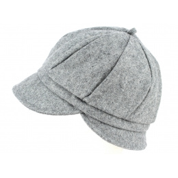 Cloche Hat Déborah Wool & Cotton Grey- Traclet
