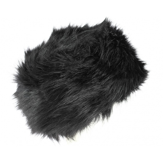 Black Faux Fur Hat & Fleece Lining - Traclet
