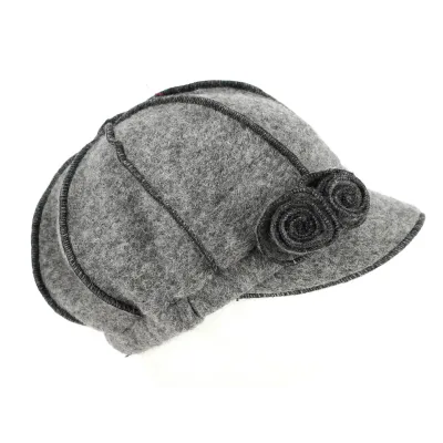 Grey Wool Newsboy Cap - Traclet Reference: 5393 | Traclet Hat Shop