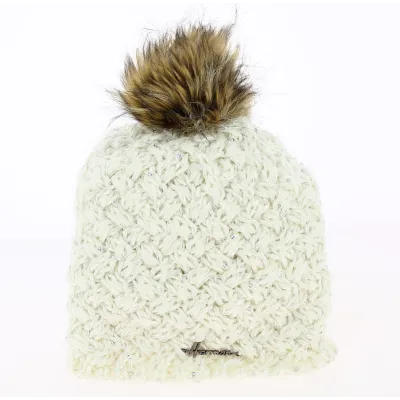 Maggy Faux Fur Wool Pom-Pom Beanie Cream - Herman Reference: 6260 | Chapellerie Traclet