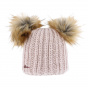 Maggy Beige Pom-Pom Beanie - Herman