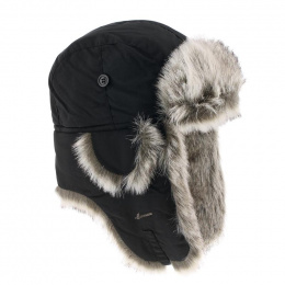 Black Faux Fur Chapka- Herman