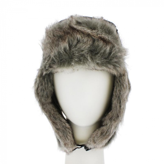 Black Faux Fur Ushanka - Herman Black Faux Fur Ushanka - Herman