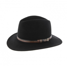 Mac Carthy Black Wool Felt Traveller Hat - Herman